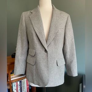 Vintage Gray Check Blazer in Pristine Condition